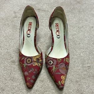Gorgeous red floral heels